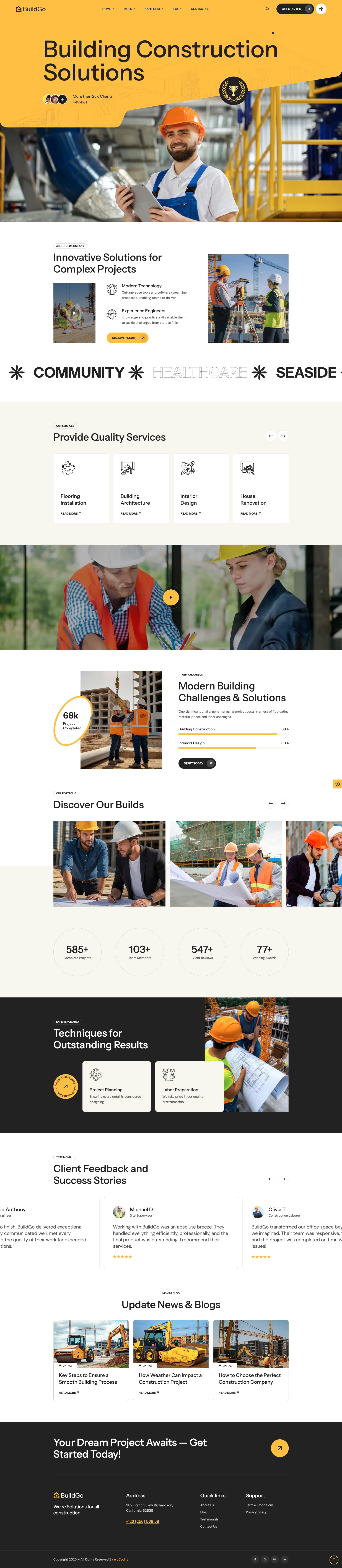 BuildGo — General Contracting & Construction website template