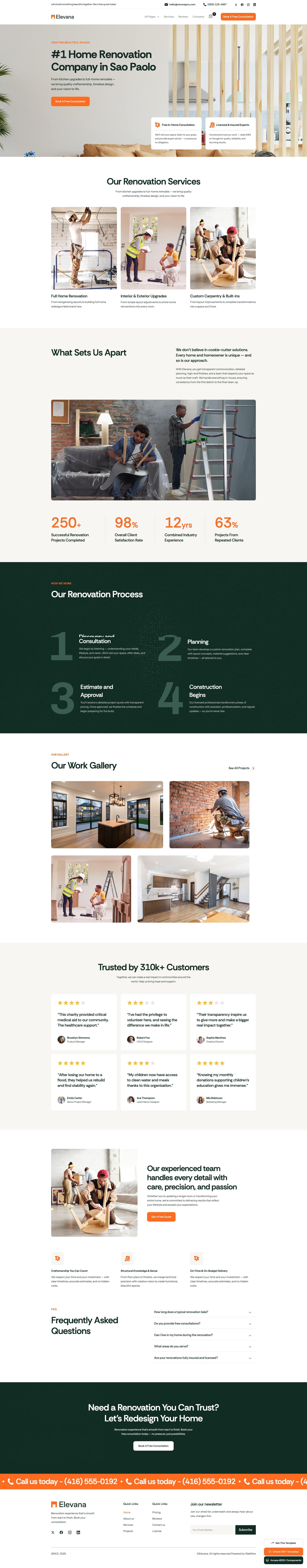 Elevana — Home Renovation website template